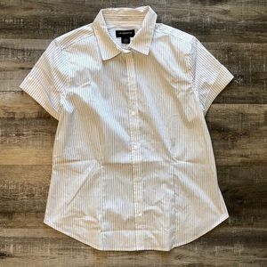 Liz Claiborne Career Stripped Button-up Blouse